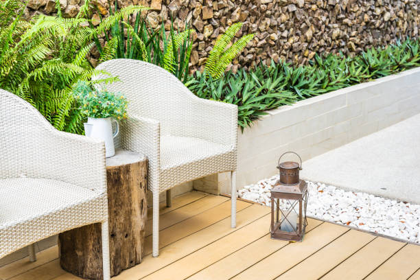istock Empty chair decoration outdoor patio 1154526754
