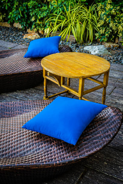 istock Empty chair decoration outdoor patio 1154528023