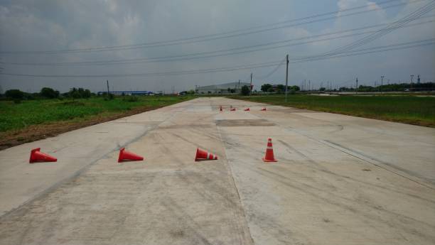 istock The traffic cone in the race track. 1154530626