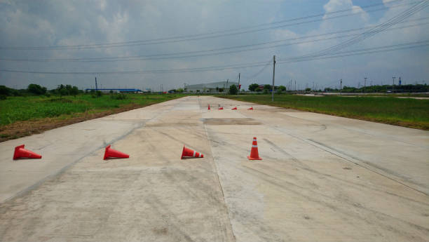 istock The traffic cone in the race track. 1154530642