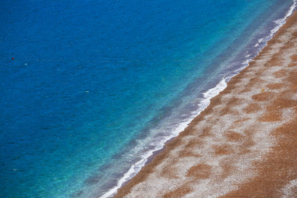 istock closeup summer sandy sea beach landscape, view from a top, natural background 1154533351