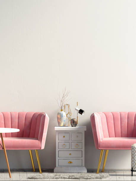 istock Modern interior with sofa. Poster mock up. 3d illustration. 1154535253