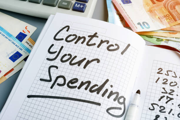 istock Control your spending. Budgeting book and euros. 1154537074