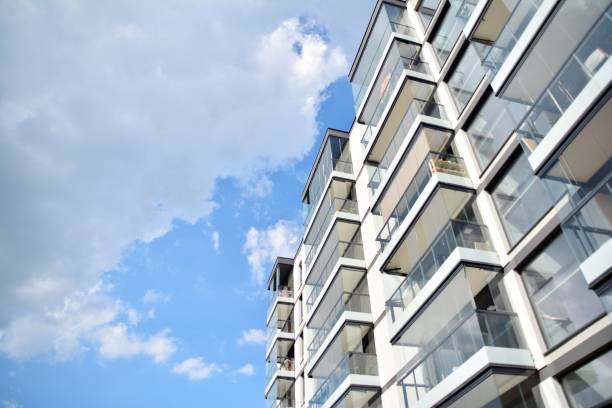 istock Modern apartment buildings on a sunny day with a blue sky. 1154542564