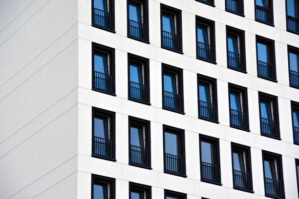 istock Modern apartment buildings on a sunny day with a blue sky. 1154542721
