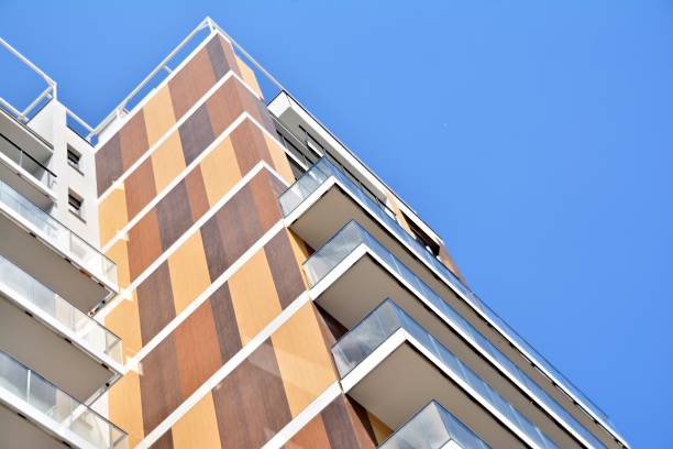 istock Modern apartment buildings on a sunny day with a blue sky. 1154542804