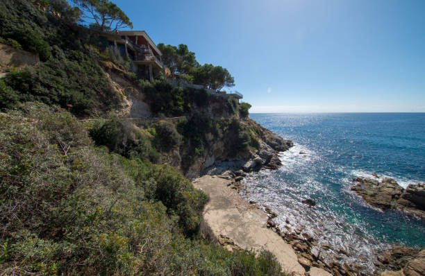 istock Round roads through Lloret de Mar, Costa brava 1154545414