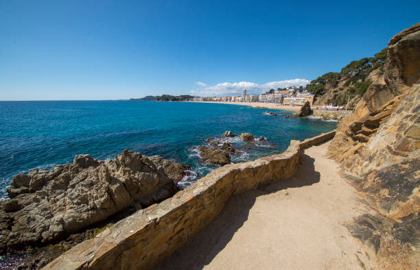 istock Round roads through Lloret de Mar, Costa brava 1154545523