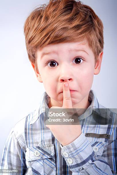 Be Quiet Please Stock Photo - Download Image Now - Boys, Brown, Brown Eyes