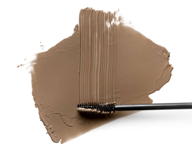 istock mascara shapes of eyebrow on white background. 1154556834