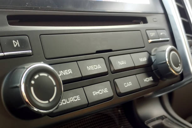 istock Buttons for controlling the multimedia system and car comfort functions such as navigation or car information 1154556848