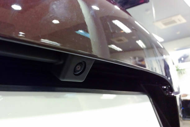 istock Black Rear view camera of brown SUV car 1154556856