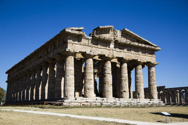 templo de hera em paestum - ceres - fotografias e filmes do acervo