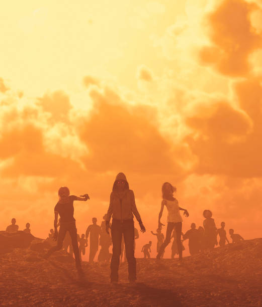 istock Zombies horde in badlands 1154566429