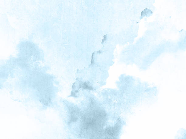 blue watercolor background texture in light color - blue ink imagens e fotografias de stock