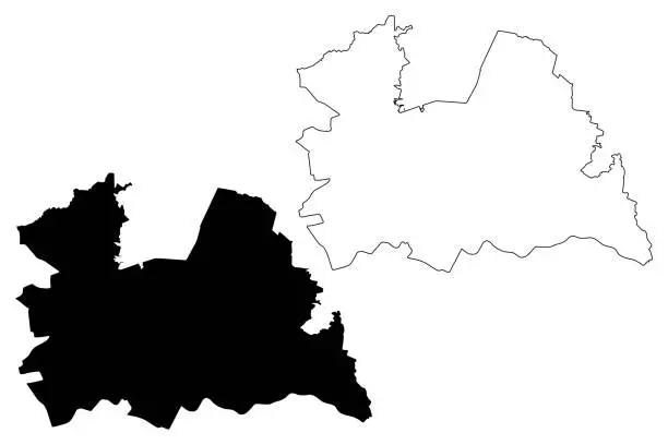 Vector illustration of Utrecht province (Kingdom of the Netherlands, Holland) map vector illustration, scribble sketch Utrecht map