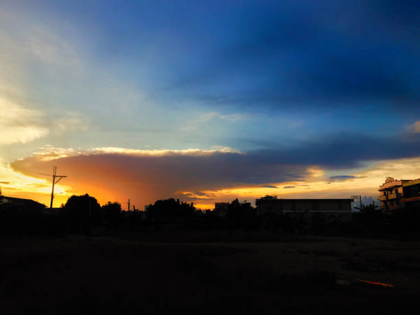 istock Sunset Sky, Sky Twilight Evening at countryside 1154569675