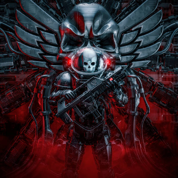 istock Sentry skeleton military astronaut 1154581288
