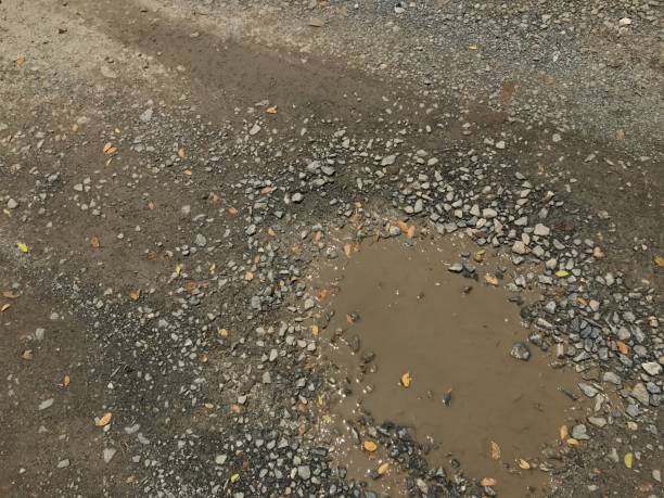 istock Ground, Rock floor, Soil wet mud floor background 1154582581