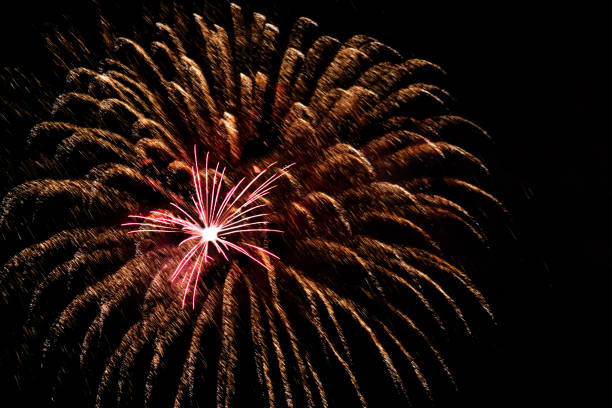 fireworks on an isolated black background for your best design ideas