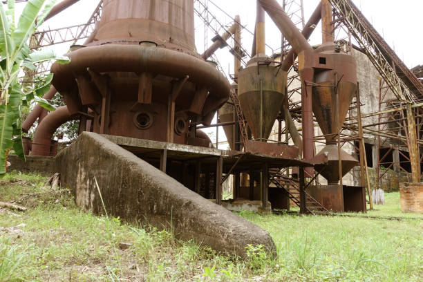istock Hearth and Silos at Abandoned Blast Furnace Plant 1154586572