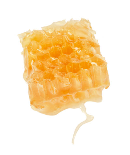istock Sweet honeycomb isolated on white 1154586631