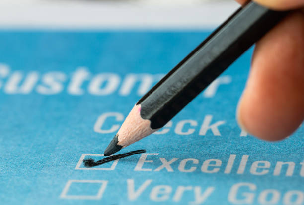 Customer checklist survey exellent form for feedback satisfaction mark over application blue forms document with red pencil. Opinion question botton for filling checkmark for business lista de verificación de clientes formulario excelente para la satisfacción de retroalimentación marca sobre la aplicación de formularios azules documento con lápiz rojo. pregunta de opinión botton para llenar la marca de verificación de negocios