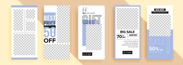 template trendi yang dapat diedit untuk cerita jejaring sosial, ilustrasi vektor. desain latar belakang untuk media sosial. - filter pascaproduksi otomatis ilustrasi stok