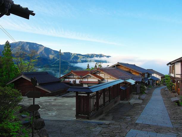 istock Japanese landscape705 Post-town 1154595358