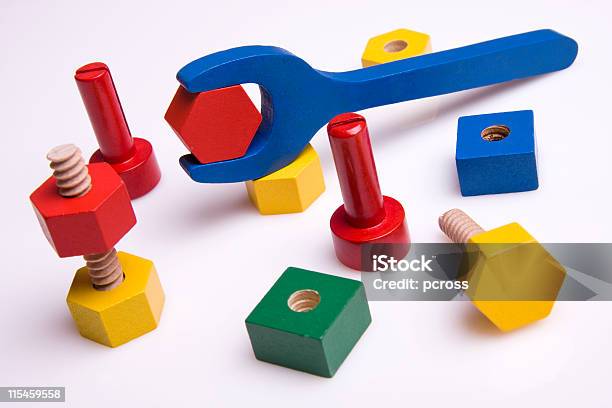 Toys Stock Photo - Download Image Now - Backgrounds, Blue, Building - Activity