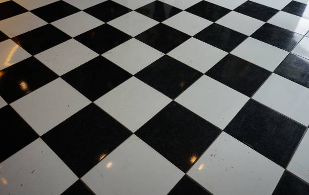 assoalho checkered preto e branco - dance floor photography floor architectural feature - fotografias e filmes do acervo