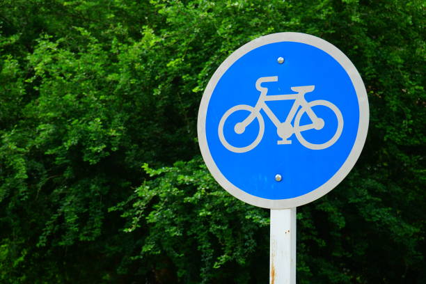 istock Bicycle sign in the park 1154598232