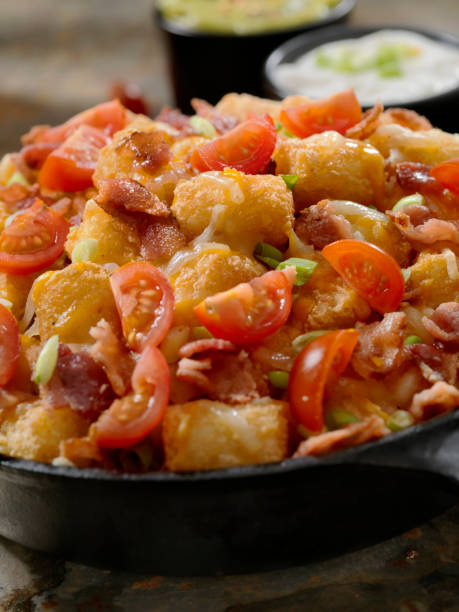Crispy Hash Brown Nachos with Tator Tots and Bacon (Tatchos)