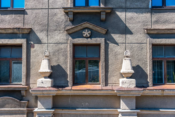 istock Hammer and Sickle Soviet Era Symbol on a Stalin Era Building in Riga, Latvia 1154601085