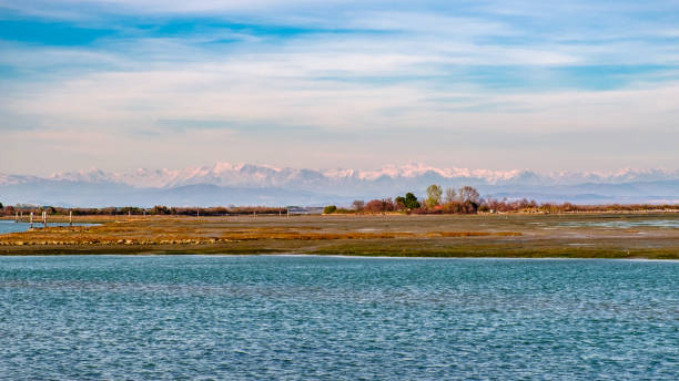 istock Spring sunset in the lagoon of Grado 1154603264