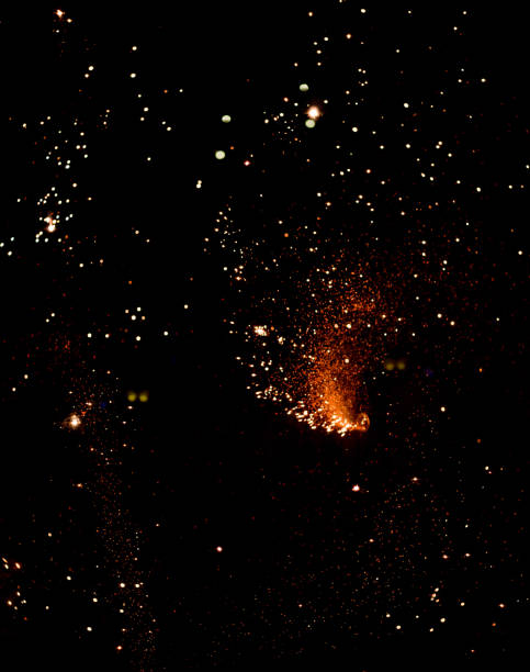 istock Abstract background with sparks, starfield, stars on dark sky 1154604532