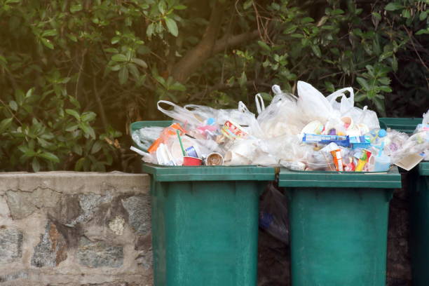 istock bin waste, garbage waste plastic trash, full bins waste plastic bags close up, pollution trash plastic waste, garbage trash plastic bags heap 1154606653