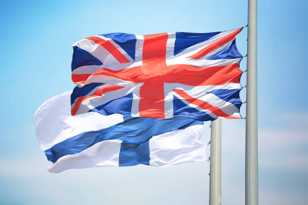 istock British and Finnish flags 1154612195