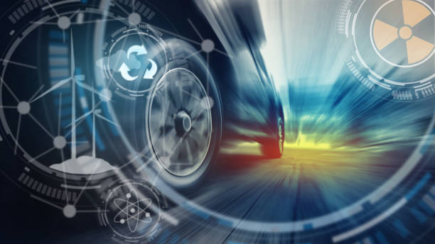 istock Tires is spin of speeding car 1154614334