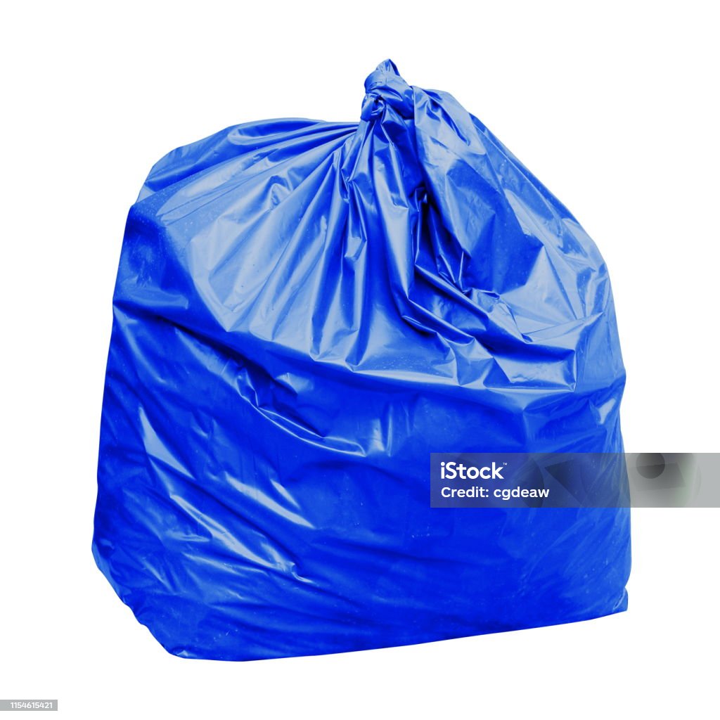 Waste Blue Garbage Bag Plastic With Concept The Color Of Blue Garbage Bags  Is General Waste Stock Photo - Download Image Now - iStock