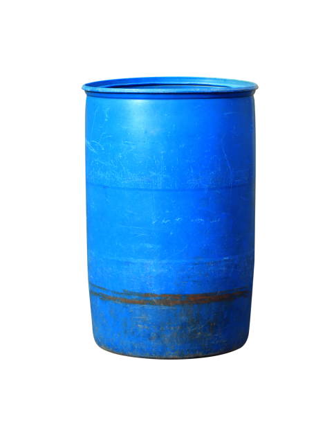 istock Old Blue plastic bucket waste, Plastic bucket for water, Plastic for Waste Bin (isolated on white background) 1154616779