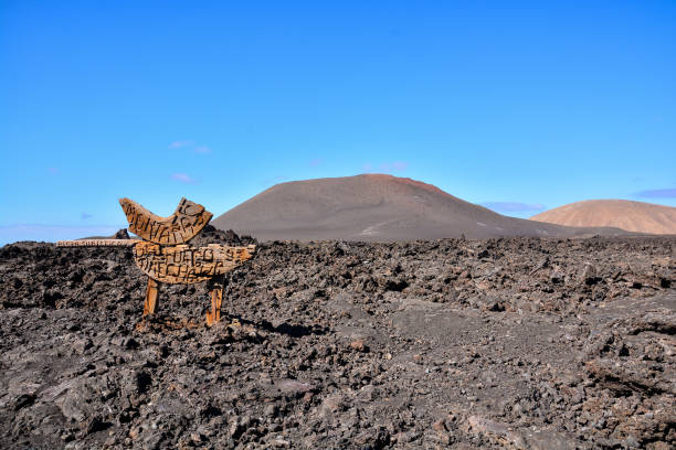 istock Volcanic landscapes on Timanfaya. 1154617283