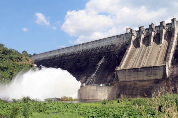 istock dam, dam on sky background, dams in Thailand 1154619689