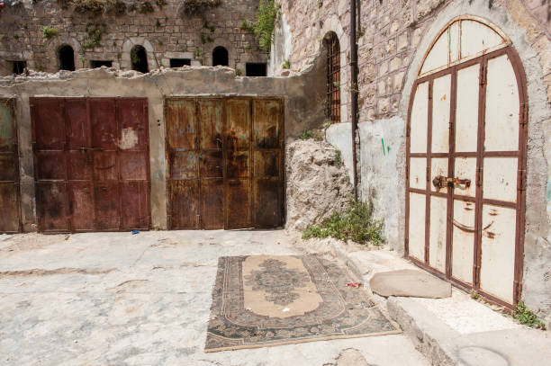 Hebron, Palestina. June 07, 2013. Impression of an old ruined building in the historic city center of Hebron.