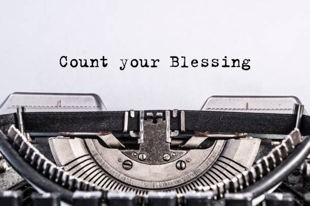 istock Count your Blessing, text on paper typed on Vintage old typewriter 1154623002