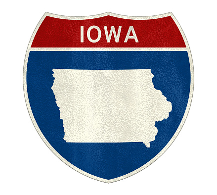 Iowa Interstate road sign