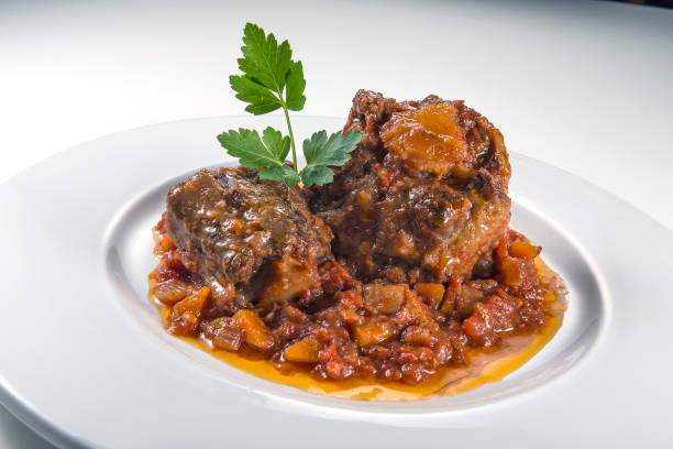 istock Dish with portion of oxtail stewed 1154627861