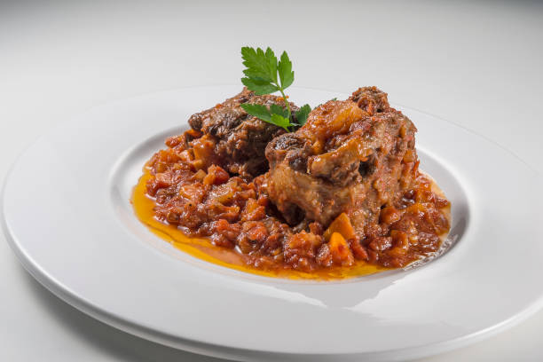 istock Dish with portion of oxtail stewed 1154627926