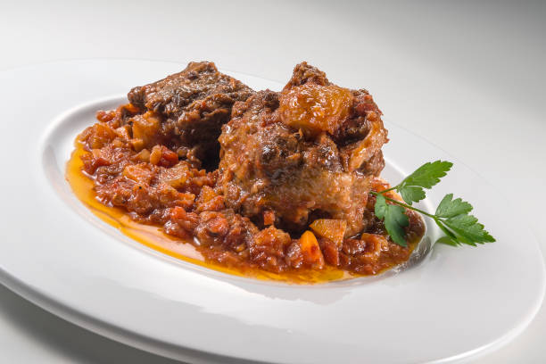 istock Dish with portion of oxtail stewed 1154628039