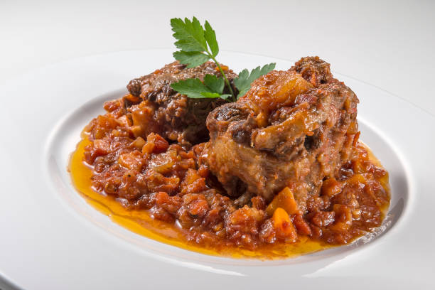 istock Dish with portion of oxtail stewed 1154628216
